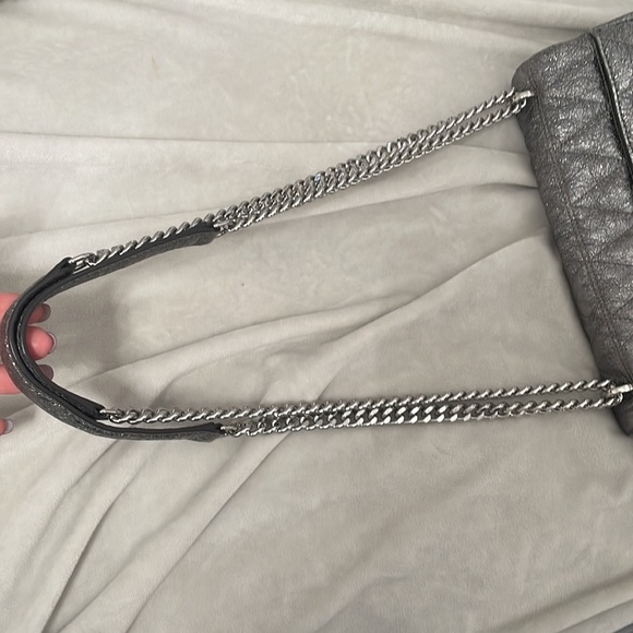 Michael Kors Silver Sloan Quilted Handbag - Picture 9 of 12